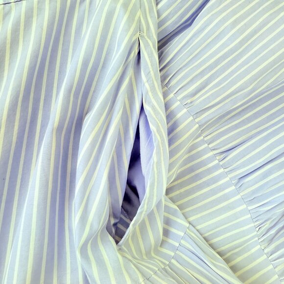 NWT GAP Blue & White Stripe Tiered Midi Cotton Skirt Lined with Pockets 14 - Picture 13 of 14